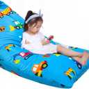 Jorbest Stuffed Animal Bean Bag Storage, Cute Construction Stuffed Animal Storage for Kids and Adults, Luxury Velvet Bean Bag Covers Only without Filling, (200 L/52 Gal)