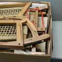 Outsunny Outdoor Rocking Chair Set of 2, Acacia Wood Outdoor Rockers with Armrests, Rattan Wicker Back and Seat, Patio Wooden Rocking Chair Set for Garden, Balcony, Porch, Khaki