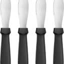 New Star Foodservice 43013 Plastic Handle Butter Spreader, 8.75-Inch, Black, Set of 4