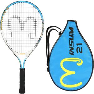 insum 21'' Junior Tennis Racket for Kids Aged 4-6 Y with Strap Bag Tennis Racquet (21inch-Blue)