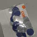 Silver and Blue Confetti Table Decoration for Birthday Graduation Retirement Theme Party,1.2 inch in Diameter,200 Counts