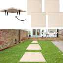 4Pcs Large Stepping Stones Outdoor Garden Walkway, Durable Plastic Pavers for Patio, Pathway, and Landscaping, Weatherproof Stepping Stones with Ground Stakes for Easy Installation
