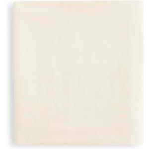 Linen Closet Fitted Sheet  100% Cotton Percale, Cool & Crisp, Brushed for Softness, Deep Pocket Fits Mattresses up to 17", Breathable, Durable, Easy Care, 1-Piece Bottom Sheet, Queen Size, Ivory