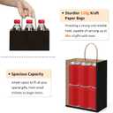 BagDream 50Pcs Gift Bags 8x4.25x10.5 Inches Kraft Paper Gift Bags with Handles Bulk for Shopping, Wedding, Party Favor, Merchandise, Retail, Black Paper Sacks