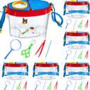 36 Pcs Bug Catcher Kit Insect Catching Outdoor Explorer Kit with Insect Transfer, Tweezers, Magnifying Glasses, Sticks, Observation Cages, Shoulder Straps for Kids Gift(Blue)