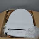 ALPHA BIDET JX2 Elongated Bidet Toilet Seat, White, Endless Warm Water, *NEW* Bowl Mist, LED Light, Quiet Operation, Wireless Remote, Stainless Steel Nozzle, Sittable Lid