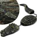 3-Segment Floating Alligator Decoy - Plastic Fake Crocodile, Realistic Alligator Floating Decoy for Pool, Outdoor Garden Decor & Prank