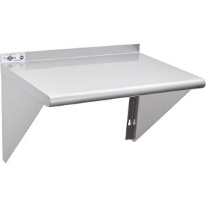 Profeeshaw NSF Stainless Steel Shelf 18 x 24, 300 lb Commercial Shelves Wall Mounted Metal Shelving with Backsplash and 2 Brackets for Restaurant, Bar, Utility Room, Kitchen and Garage