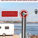 Beach Boat Trailer Jack, 13.38in Trailer Jack Wheel, Heavy-Duty Bolt-On Swivel Tongue Jack, 2000lb Capacity, 11in Vertical Load (2000lbs/900kg) (2000LBS/900KG)