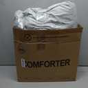 Joysoul Queen Size (88"x 88") Down Comforter - All Season Ultra Soft Goose Down & Feather Fiber Fill, Luxury Hotel Light Gray Duvet Insert with Corner Tabs (88" X 88")