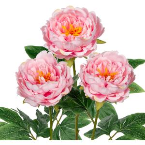 Briful 3PCS Peonies Artificial Flowers 24'' Faux Silk Flowers Spray Real Touch Fake Flowers Bouquet for Home Floral Arrangements Centerpiece Wedding Vintage Decor(pink)
