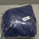 MEGO Fluffy Faux Rabbit Fur Bean Bag Chair Cover(No Filler), Cozy Plush Shaggy Striped Stuffed Animal Storage Bean Bag, 3FT Big Fuzzy Ribbed Beanbag Cover for Bedroom Living Room, Anti-slip, Navy Blue (Large(38"x38"x40"))