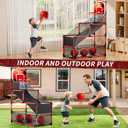 NIPLOOOW Arcade Basketball Game Set for Kids 3-12 Years Old, Kids Basketball Hoop with 4 Balls & Pump, Indoor Outdoor Sports Play Toys, Basketball Games Toys, for Boys Girls Teens