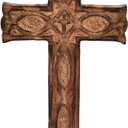 2 x NIRMAN Handmade Wooden Wall Cross Church Home Room Décor