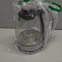 Hamilton Beach Glass Electric Tea Kettle, Water Boiler & Heater, 1 Liter, 1500 Watts for Fast Boiling, BPA Free, Cordless Serving, Auto-Shutoff & Boil-Dry Protection, Soft Blue LED (40930)