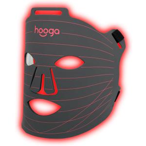 hooga Red Light Therapy LED Mask, Tri Chip LEDs, 630nm and 660nm Red, 850nm Near Infrared, Adjustable, Comfortable, USB Type-C Rechargeable for Wellness and Anti-Aging