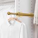FIRJOY 12" Valet Rod for Closet Pull Out (1 Pack, Brushed Gold)
