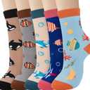 Women Girls Socks Cute Animal Socks Cat Dog Cow More Fun Novelty Socks Gifts for Girls Christmas Birthday