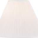 Aspen Creative 33137, Mushroom Pleated Traditional Spider Lamp Shade, Pleated White, 9" Top x 18" Bottom x 13" Slant, 9x18x13"