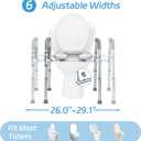 Raised Toilet Seat with Handles, Toilet Seat Risers for Seniors Width and Height Adjustable Raised Toilet Seat with Handles for Elderly