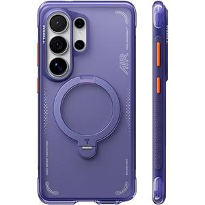 TORRAS Ostand Q3 Air for Samsung Galaxy S26 Ultra Case with 360 Magnetic Stand, Fit for MagSafe, Airbag Cushion, Mil-Grade Drop Tested, Shockproof Phone Case for S26 Ultra 6.9", Violet Surge