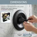 Shower Trim Kit Compatible with Delta 13/14 Series (Requires R10000 Universal Valve), Matte Black Metal Handle & Cover Plate, Fits R10000-UNBX/UNB/UNWS/UNWSHF Valve & Cartridge Not Included