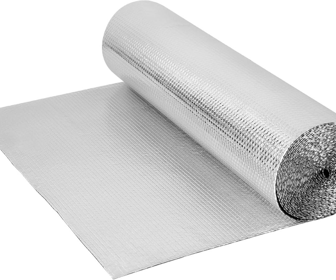 48" x 10 Ft Weatherproofing Window Insulation Kit, Bubble Reflective Aluminum Foil for Window, Garage Door, RV, Roof, Window Insulation Roll for Summer Heat & Winter Keep Heat 48" x 10 Ft Weatherproofing Window Insulation Kit, Bubble Reflective Aluminum Foil for Window, Garage Door, RV, Roof, Window Insulation Roll for Summer Heat & Winter Keep Heat