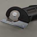 4V Cordless Electric Scissors, Lightweight Rotary Cutter with 2 Blades & USB Charging, for Cardboard Fabric Leather Carpet Plastic Rope Cutting, Safety Lock for Home DIY Craft Use