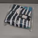 unitop Men's Swimming Trunks Quick Dry Summer Striped Beach Board Shorts with Lining (34, Lake Blue)