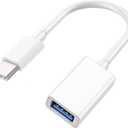 USB-C to USB Adapter for iPhone 15 16 17 MacBook Pro Air 2025 iMac iPad mini Pro, Apple MFi Certified USB OTG Cable Converter Support Camera, Card Reader, USB Flash Drive, MIDI Keyboard (White)