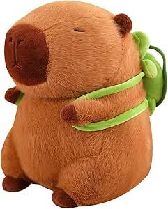 capybara plush with turtle backpack