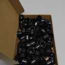 PATIKIL 100 Pcs Hex Nut Cover, M12x18x22mm Nylon Screws Bolt Covers Caps Dome Acorn Hex Head Bolt Protection Cap for Screws Nut, Black