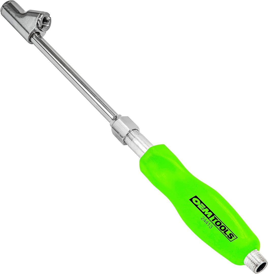 OEMTOOLS 24413 Air Chuck Dual Foot, Tilt Locking Air Chuck for Secure Inflation, Comfort Grip Tire Chuck Handle, 1/4" NPT, 150 PSI Max