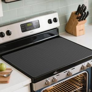 LONGKING 30" x 21" Stove Top Cover for Electric Stove - Silicone Stove Mat for Glass Top Stove, Glass Cooktop Protector, Dish Drying Mats For Kitchen, Range Covers for Electric Stove, Black LONGKING 30" x 21" Stove Top Cover for Electric Stove - Silicone Stove Mat for Glass Top Stove, Glass Cooktop Protector, Dish Drying Mats For Kitchen, Range Covers for Electric Stove, Black