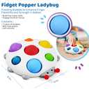 LiKee Fidget Popper Sensory Baby Toys for 10+ Months, Christmas Stocking Stuffers Push and Popping Busy Board, Montessori Toys for 1+ Years Old, Airplane Car Travel Toy for Toddlers 1-3 Stress Relief