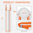 10 Ft Construction Trash Chute with Circular Top Steel Ring and 4 Adjustable Handles, Heavy Duty Construction Chute, Construction Debris Chute for Removal of Construction Waste
