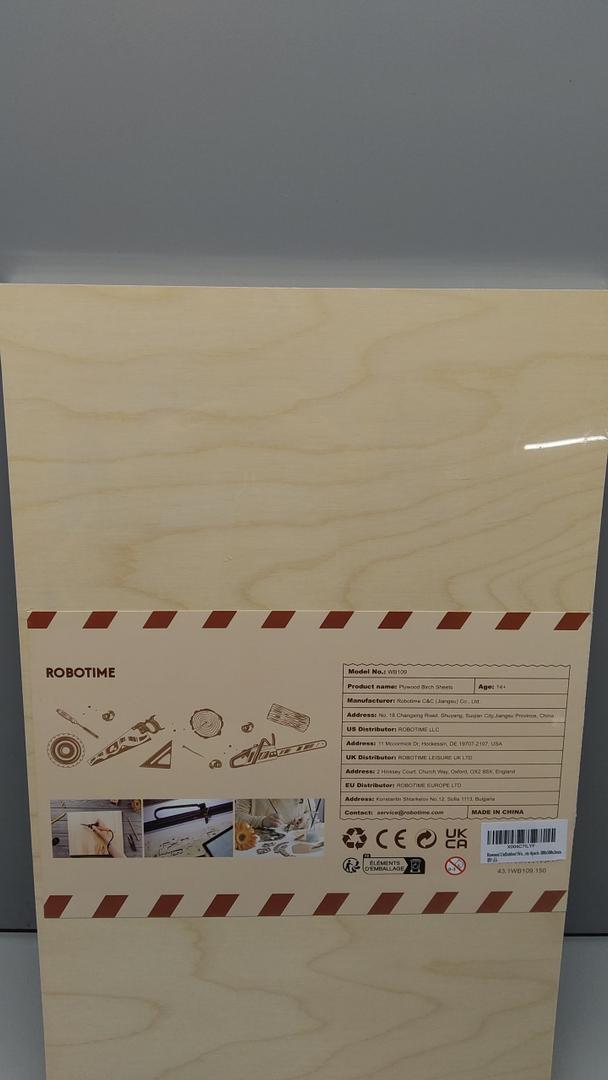 Rowood Birch Plywood 1/8,12x20x1/8inch,3mm Thick Unfinished Wood for Laser Cutting and Engraving, DIY Ornaments, Wood Burning, Models Drawing