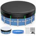 18Ft Winter Pool Cover for Above Ground Pools, Round PE Thicken Tarp