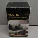 Small Portable Space Heater for Indoor Use - VOCRS 1500W PTC Electric Heater with Thermostat, Remote Control, 12H Timer, Eco and Fan Mode, Rapid and Safe Heating for Bedroom, Office