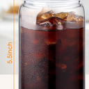 Blushtier 3 Pack Acrylic Mason Jars with Lids and Straws 16 oz Drinking Plastic Tumbler with Straw Iced Coffee Cups Water Bottles Mugs for Wedding Party Favor Water Milk Beer Juice Beverage (Clear)