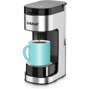 CHULUX Upgrade Single Serve Coffee Maker Machine for K Cup and Grounds with 2 Mins Brew One Cup, 3 Brew Choices, Removable 14oz Reservoir & Drip Tray
