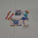 1.Pair Of Red Polka Dot Wrist Straps – Yellow Flower Attachment 2.Small Koala Tape Dispenser – With Clear Tape Roll 3.Blue Elephant Bubble Blower – Handheld Toy 4.Purple Butterfly Hair Clips – Glitter Design, Card Packaging 5. Squishy Unicorn Toy – White With Rainbow Mane, Sealed Bag Запитати в ChatGPT