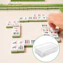 Honeydak Acrylic Mahjong Case - Empty Transparent Tiles Game Case Storage Box for 1.2" 160 American Mahjong - Tiles Not Included(Clear)