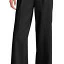 Girls Dress Pants Wide Leg Uniform Pants for Girls Preppy Clothes Size 7-14 Years