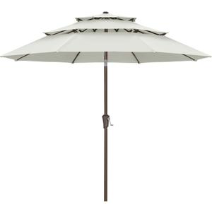 ABCCANOPY Patio Umbrellas 3 Tiers 11FT (Light Beige)