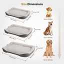 Orthopedic Crate Dog Bed - Waterproof PU Dual-Surface Pet Bed, Comfort Dogs Couch Sofa with Washable Removable Cover, Small Size for Dogs & Crate Use,24.8''