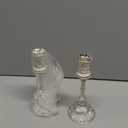 OwnMy Set of 2 Taper Candle Holders Vintage Metal Pillar Candlestick Holders 7.4, Elegant Brass Candle Stick Holders Decor Candelabra Set for Dining Table Centerpieces Wedding Home Decoration, Silver