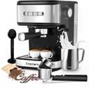 Espresso Machine 20 Bar, 2 in 1 Espresso Maker with Milk Frother Steam Wand for Latte and Cappuccino, Powder and Capsule Portafilter, 50oz Removable Water Tank Coffee Machine for Home