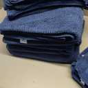 18 Pcs Navy Woven Family Towels Set-6 Bath Sheets,6 Hand Towels,6 Washcloths Soft Microfiber Towels Absorbent Shower Towel Quick Dry Beach Chair Towel Lint Less Towels Set for Bathroom Spa Gym Hotel