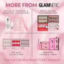 Glamnetic Press On Nails - Medium Coffin Fake Nails, Milky White Nails, Oat Milk | 15 Sizes - 30 Nail Kit with Glue | Gift for Mom